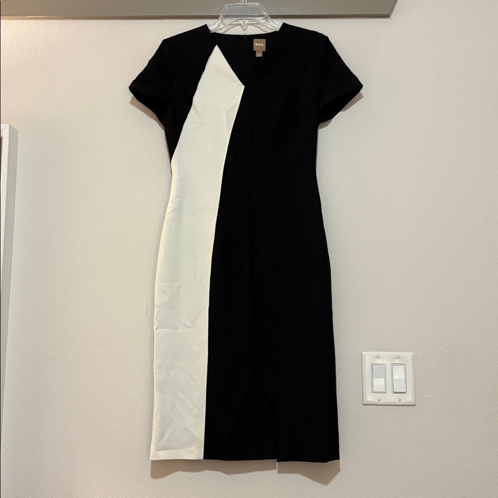 BOSS Dahota Colorblock Dress SZ US 4 EUC - Picture 2 of 7